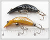 Heddon Black Shore & Golden Shiner Tiny Tad Pair