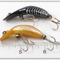 Heddon Black Shore & Golden Shiner Tiny Tad Pair