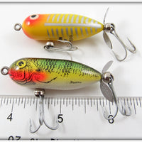 Heddon Yellow Shore & Natural Perch Tiny Torpedo Pair