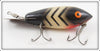 Vintage Bomber Bait Co. White Black Ribs Model 500 Lure 