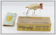 Vintage Arbogast Luminous Hula Popper Lure In Box