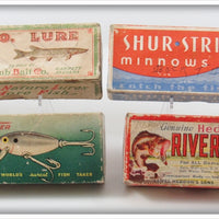 Creek Chub, Heddon, Shur Strike & True Temper Empty Box Lot Of Four