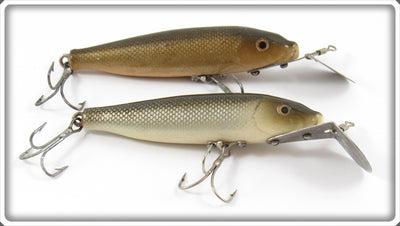 Vintage Bear Creek Silver Scale & Gold Scale Sucker Minnow Lure Pair