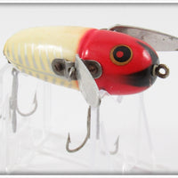 Vintage Heddon Red & White Shore Crazy Crawler Lure