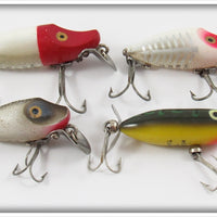 Heddon River Runt, Midget Digit & Tiny Torpedo Lure Lot Of Four