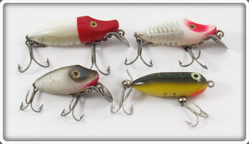 Heddon River Runt, Midget Digit & Tiny Torpedo Lure Lot Of Four
