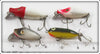 Heddon River Runt, Midget Digit & Tiny Torpedo Lot Of Four