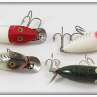 Heddon River Runt, Midget Digit & Tiny Torpedo Lot Of Four