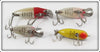Heddon River Runt, Midget Digit & Tiny Torpedo Lot Of Four