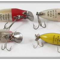 Heddon River Runt, Midget Digit & Tiny Torpedo Lot Of Four