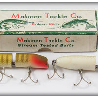 Vintage Makinen Perch & Red Head Holi Comet Lure Pair With One Box