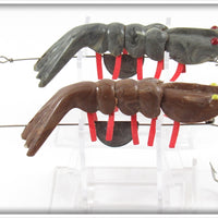 Martin Bait Co Grey Swirl & Brown Swirl Martin Shrimp Lure Pair