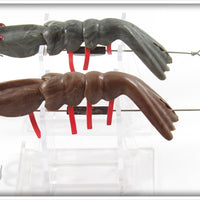 Martin Bait Co Grey Swirl & Brown Swirl Martin Shrimp Pair