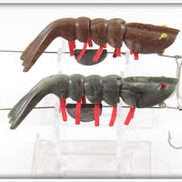 Martin Bait Co Grey Swirl & Brown Swirl Martin Shrimp Lure Pair