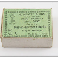 O. Mustad & Son Mudstad - Aberdeen No 6 Hooks In Box