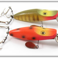 Vintage Makinen Orange Spotted & Pike Scale Wonderlure Pair