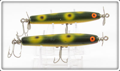 Vintage Bomber Frog Spot Spin Stick Lure Pair