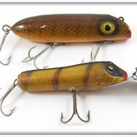 Vintage South Bend Perch Pike Oreno & Pike Scale Bass Oreno Lure Pair