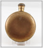 Vintage Brass Round Gun Powder Or Snuff Flask 