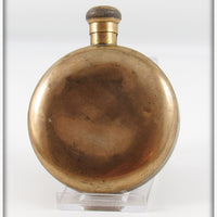 Brass Round Gun Powder Or Snuff Flask