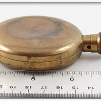 Brass Round Gun Powder Or Snuff Flask