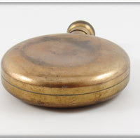 Brass Round Gun Powder Or Snuff Flask