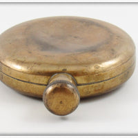 Brass Round Gun Powder Or Snuff Flask