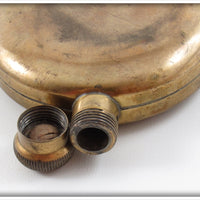 Brass Round Gun Powder Or Snuff Flask