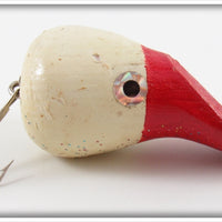 Unknown Red & White Chunky Mouse Lure 