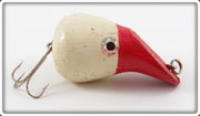 Unknown Red & White Chunky Mouse Lure 