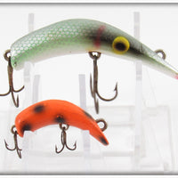 Vintage Kautzky Shad Lazy Ike 2 & Orange Spotted Fly Ike Lure