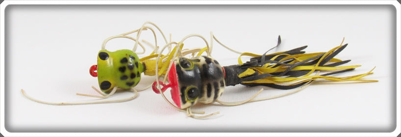 Vintage Fred Arbogast Frog & Coachdog Fly Rod Hula Popper Lure Pair
