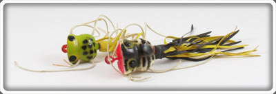 Vintage Fred Arbogast Frog & Coachdog Fly Rod Hula Popper Lure Pair