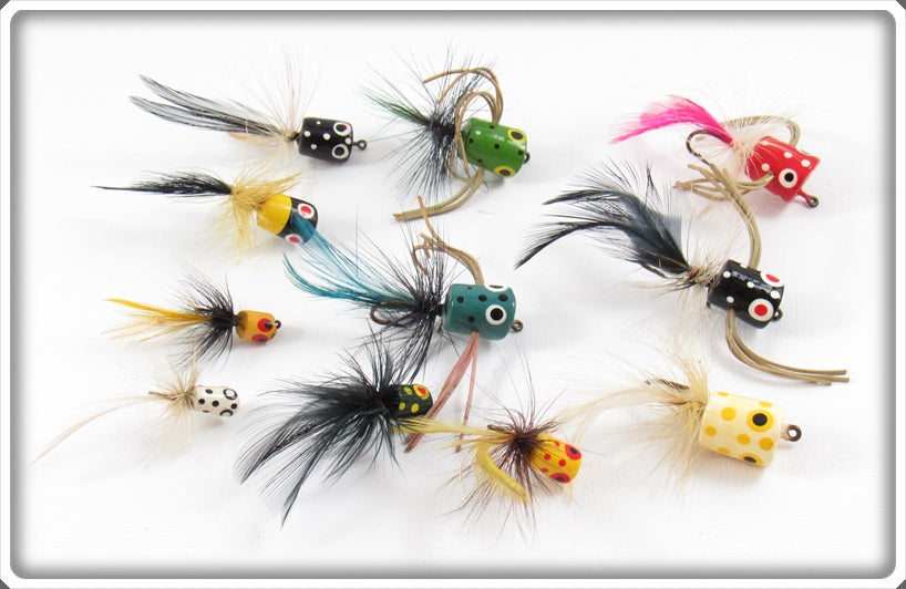 Vintage Fly Rod Popper Lot Of 11 Lures