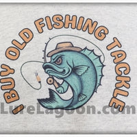 I Buy Old Fishing Tackle Ash Gray Zipper Hoodie - Front Only