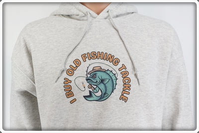 I Buy Old Fishing Tackle Ash Gray Pullover Hoodie