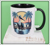 Lure Lagoon Pelican Logo Black Handle Mug