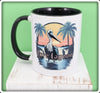 Lure Lagoon Pelican Logo Black Handle Mug