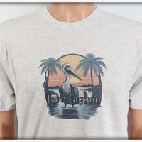 Lure Lagoon Pelican Logo Light Granite T-Shirt