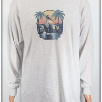 Lure Lagoon Pelican Logo Ash Gray Long Sleeve Shirt