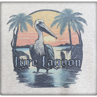 Lure Lagoon Pelican Logo Ash Gray Long Sleeve Shirt