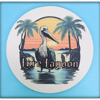 Lure Lagoon Pelican Logo Round Mouse Pad