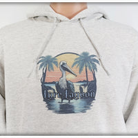 Lure Lagoon Pelican Logo Ash Gray Pullover Hoodie