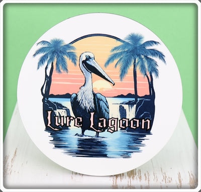 Lure Lagoon Pelican Logo Round Coaster