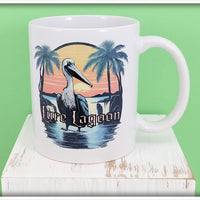 Lure Lagoon Pelican Logo White Mug