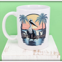 Lure Lagoon Pelican Logo White Mug