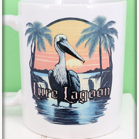 Lure Lagoon Pelican Logo White Mug