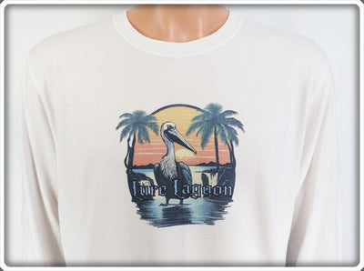 Lure Lagoon Pelican Logo Crisp White Long Sleeve Shirt