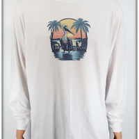 Lure Lagoon Pelican Logo Crisp White Long Sleeve Shirt