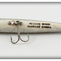 Heddon Black & Silver Wood Surface Cobra